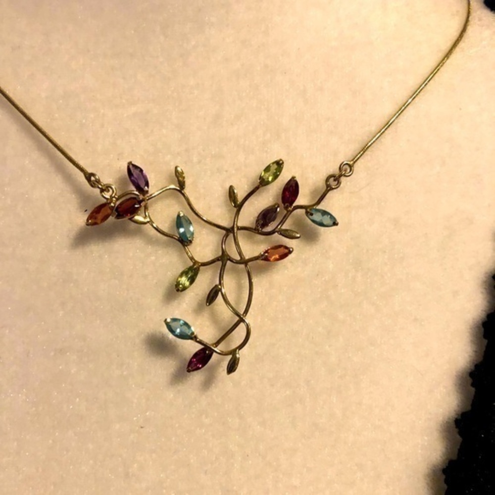 Multi color crystal necklace by SLS